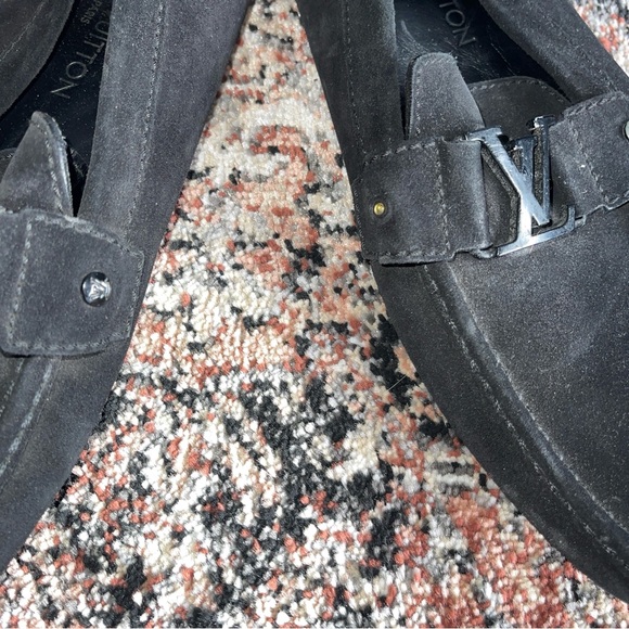 Authentic Louis Vuitton Black Suede Loafers Size 10 - Picture 11 of 11